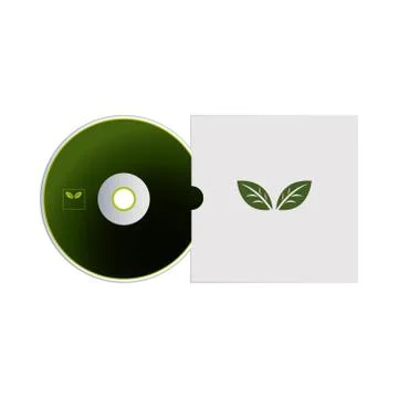 Cd with packaging of envelopes for branding Stock Illustration