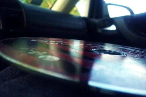 CD player in the car Stock Photos