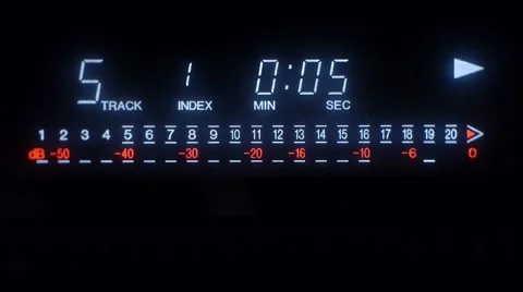 CD player - LED display - studio audio equipment 库存影片 46854762