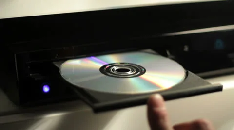 CD player opening and closing Vídeo Stock 24779790
