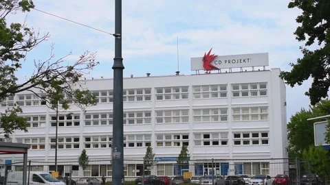 CD Projekt Red Game Developer Headquarters in Warsaw, Poland Video stock 132197312
