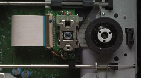 CD reader inside with no disk Stock Footage 33791895