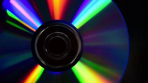 Cd Reflecting colours in the light being a symbol technology Stock Footage 84917932