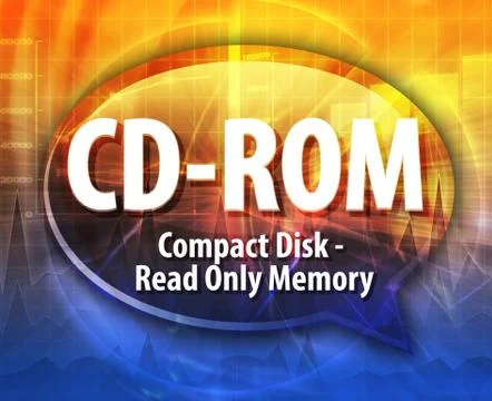CD-ROM acronym definition speech bubble illustration Stock Illustration