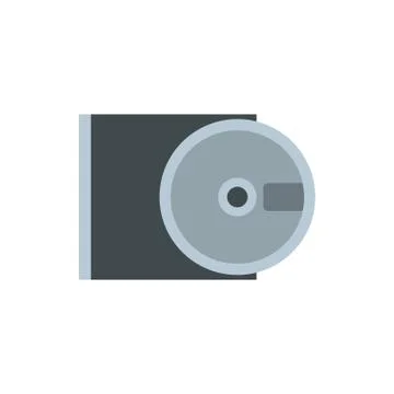 CD rom and disk icon flat style Stock Illustration