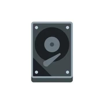 CD rom icon, flat style Stock Illustration