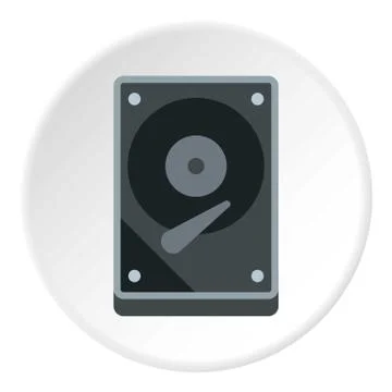 CD rom icon, flat style Stock Illustration