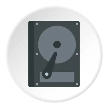 CD rom icon, flat style Stock Illustration