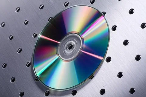 Cd on silver design Stock Photos