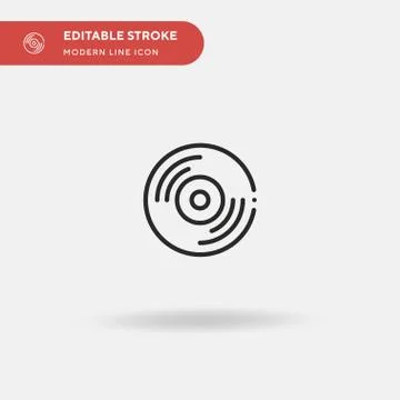 Cd Simple vector icon. Illustration symbol design template for web mobile UI  Stock Illustration