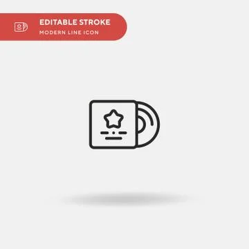 Cd Simple vector icon. Illustration symbol design template for web mobile UI  Illustrazione stock