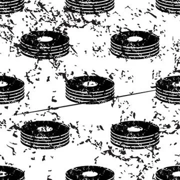 CD stack pattern, grunge, monochrome Stock Illustration