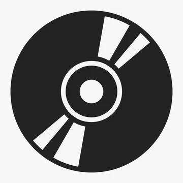 CD vector icon on white background. DVD sign Stock Illustration