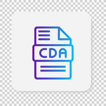 Cda document file flat icons. files type, symbol icon.  Illustrazione stock