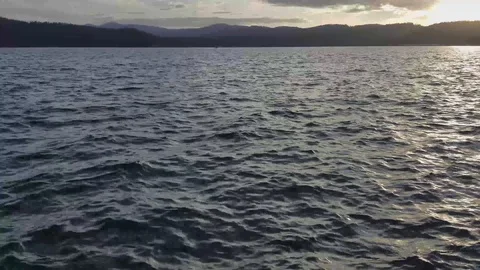 CDA LAKE WATER calming Stock Footage 91831114