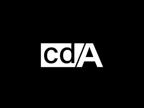 CDA Logo and Graphics design vector art, Icons isolated on black background Stock Illustration