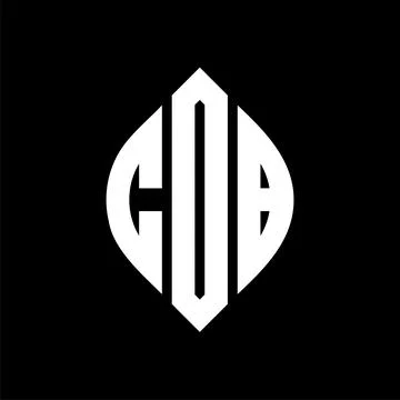CDB circle letter logo design with circle and ellipse shape. CDB ellipse lett Illustrazione stock