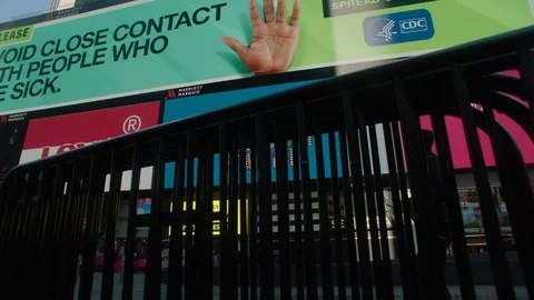 CDC Billboard Warning Times Square Stock Footage 127423843