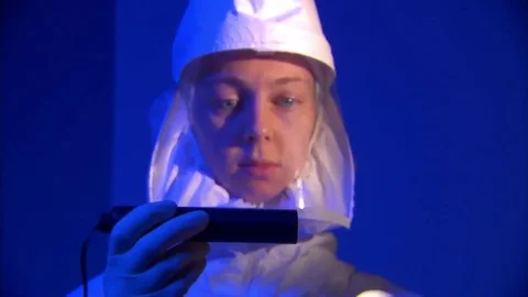 CDC scientists test bird eggs for avian flu. Stock Footage 74832831