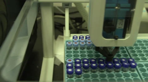 CDC scientists work in a lab to test for avian bird flu. Stock Footage 55464079