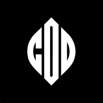 CDD circle letter logo design with circle and ellipse shape. CDD ellipse lett Stock Illustration