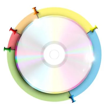 CD/DVD, infographic, vector. Stock-Illustration