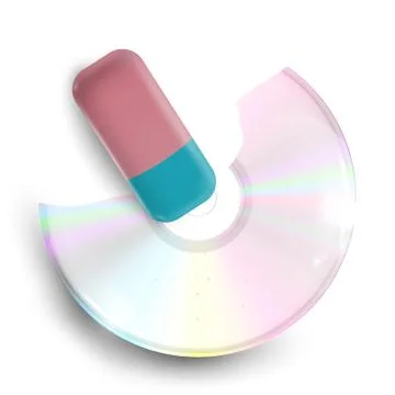 CD/DVD on white background, vector illustration イラスト素材