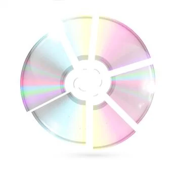CD/DVD on white background, vector illustration Stock-Illustration