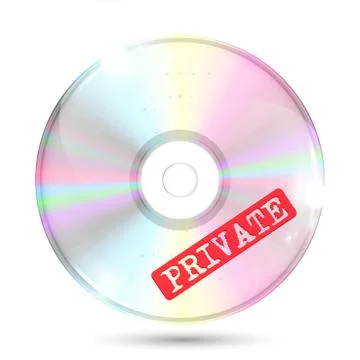 CD/DVD on white background, vector illustration Stock Illustration