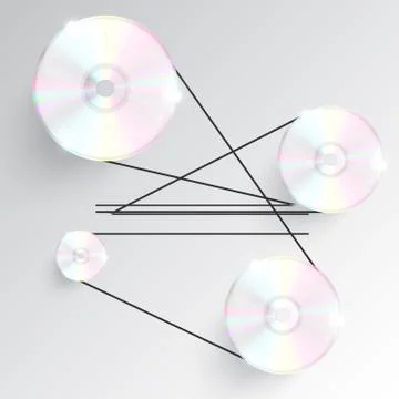 CD/DVD on white background, vector illustration Stock Illustration