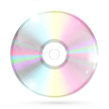 CD/DVD on white background, vector illustration 스톡 일러스트