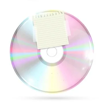 CD/DVD on white background, vector illustration Stock Illustration