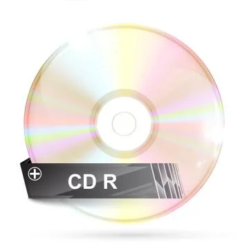 CD/DVD on white background, vector illustration Illustrazione stock