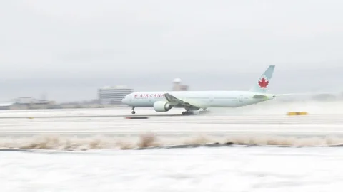 CDF 15 Air Canada Boeing 777 Takeoff Rotate Type IV Stock Footage 77109739
