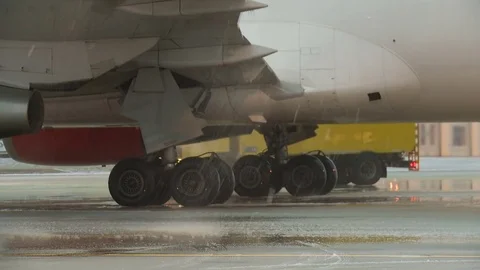 CDF 15 Air Canada Rouge Boeing 767 Daytime Ice Falling Stock Footage 76958106