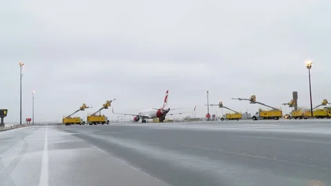 CDF 15 Air Canada Rouge Boeing 767 - Day - WS Rear Trucks Approach Stock-Footage 76973188