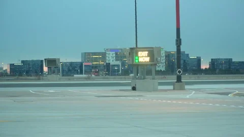 CDF 15 West Jet Boeing 737 Early Morning - Departing Pad CU Stock Footage 76920626