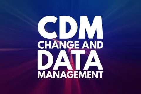 CDM - Change and Data Management acronym, business concept background Foto stock