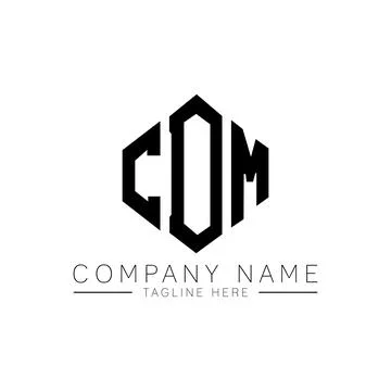CDM letter logo design with polygon shape. CDM polygon and cube shape logo .. Illustrazione stock