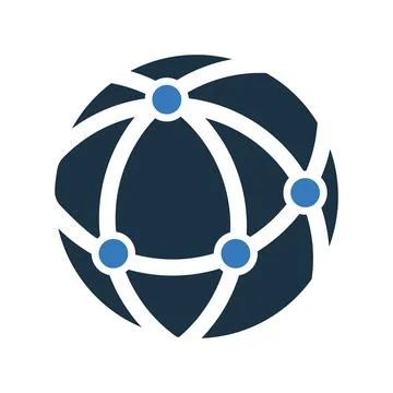 Cdn, global, big data icon. Simple editable vector design isolated on a whi.. Stock Illustration