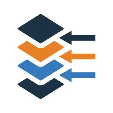 Cdn, layers, big data icon. Simple editable vector illustration. Illustrazione stock