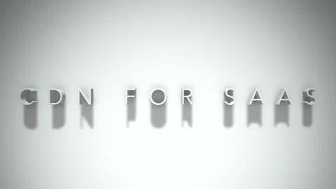 Cdn for saas 3D title animation white text on a white background Stock Footage 299373296
