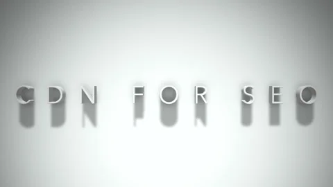 Cdn for seo 3D title animation with shadows on a white background Stock Footage 297268474