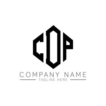 CDP letter logo design with polygon shape. CDP polygon and cube shape logo .. Stock Illustration