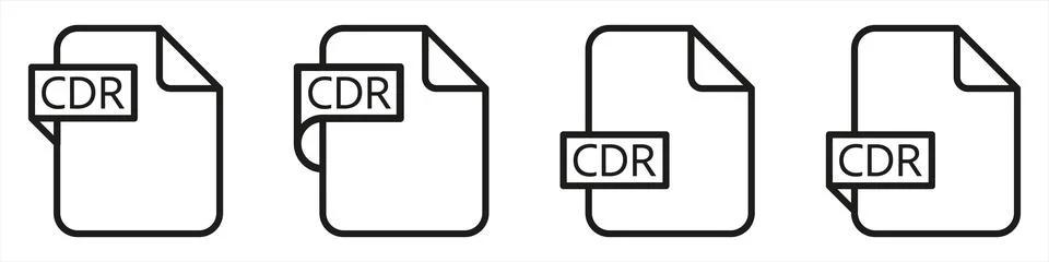 CDR file format document type colored icon. Stock Illustration