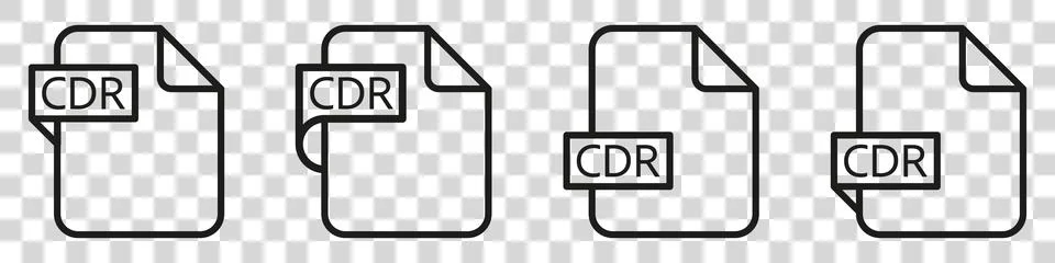 CDR file format document type colored icon. Stock Illustration