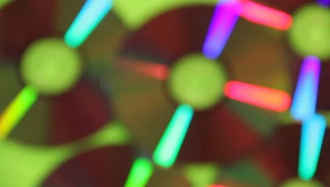 CD's and DVD's random pile up on green screen CD DVD #3  BLURRED Stock Footage 7751298