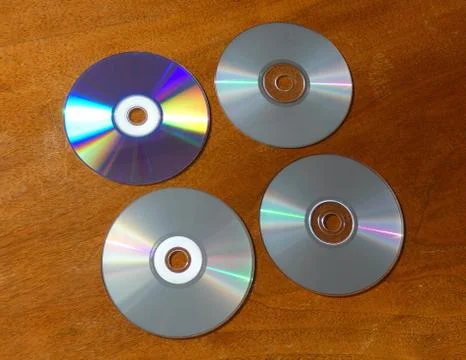 CDs Empty and Full (4 Compact Discs) Stock Photos