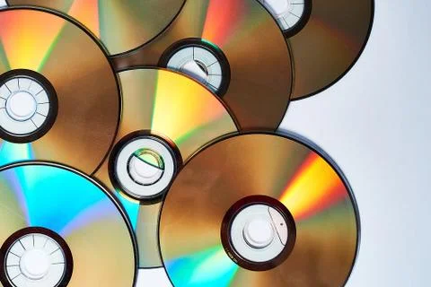 CDs laser discs stack of CDs beautiful background data carrier data storage Photos