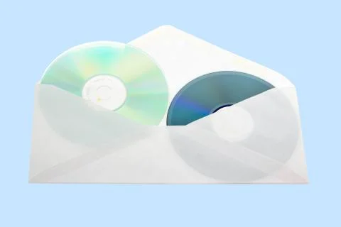 Cds in open mail envelop. Stock Illustration